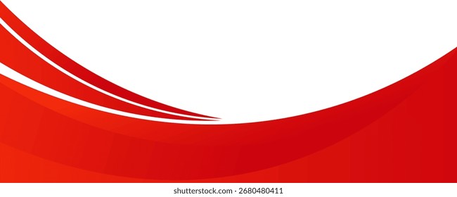 Elemento de curva de fondo de línea roja de Vector con espacio en blanco para el diseño de texto y mensajes, capas superpuestas, v