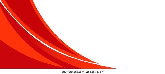 Elemento de curva de plano de fundo de linha vermelha de vetor com espaço em branco para design de texto e mensagem, camadas sobrepostas, vetor	