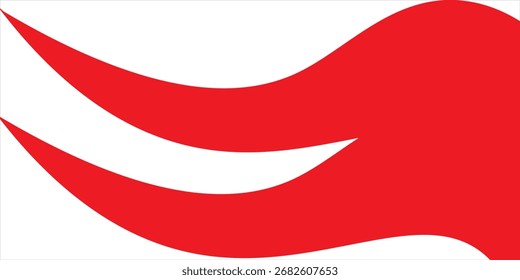 Elemento de curva de fondo de línea roja de Vector con espacio en blanco para el diseño de texto y mensajes, capas superpuestas, Vector