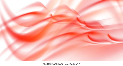 Vector red line background curve element with white space for text and message design, overlapping layers, vector	