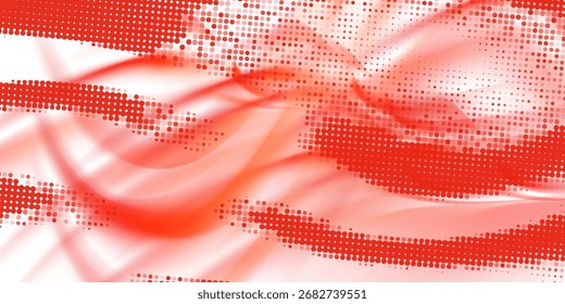 Vector red line background curve element with white space for text and message design, overlapping layers, vector	