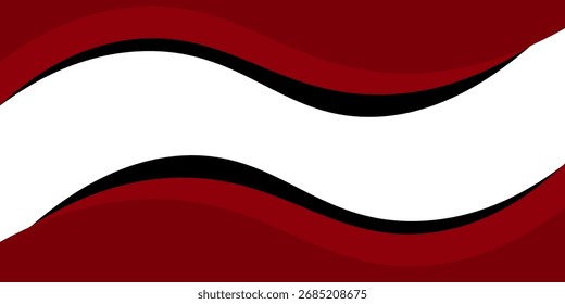 Vector red line background curve element with white space for text and message design, overlapping layers, vector