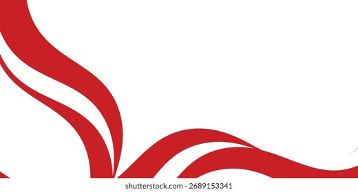 Vector red line background curve element with white space. vector illustration eps10