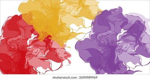 Vector red line background curve element with white space for text and message design, overlapping layers. Eps10