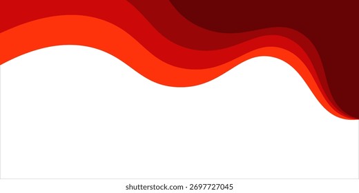Elemento de curva de plano de fundo de linha vermelha de vetor com espaço em branco para design de texto e mensagem, camadas sobrepostas, vetor
