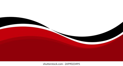 Vector red line background curve element with white space for text and message design, overlapping layers, vector