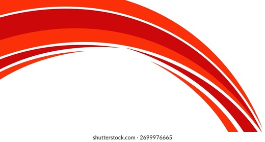 Vector red line background curve element with white space for text and message design, overlapping layers, vector