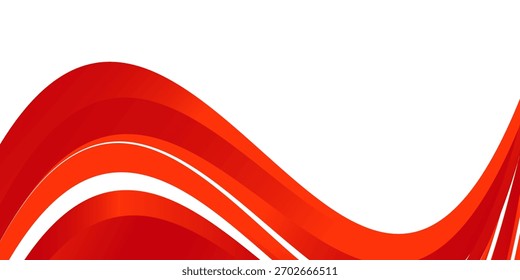 Vektor rote Linie Hintergrundkurvenelement mit weißem Leerraum für Text- und Nachrichtendesign, überlappende Ebenen, Vektor