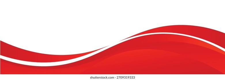 Elemento de curva de plano de fundo de linha vermelha de vetor com espaço em branco para design de texto e mensagem, camadas sobrepostas, vetor