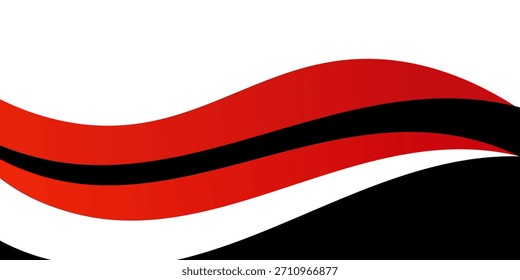 Elemento de curva de fondo de línea roja de Vector con espacio en blanco para el diseño de texto y mensajes, capas superpuestas, Vector


