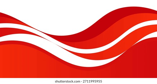 Elemento de curva de plano de fundo de linha vermelha vetorial com espaço em branco para design de texto e mensagem, camadas sobrepostas, v
