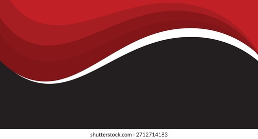 Vektor rote Linie Hintergrundkurvenelement mit weißem Leerraum für Text- und Nachrichtendesign, überlappende Ebenen, Vektor