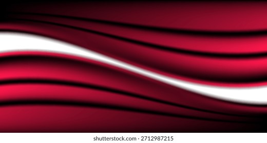Elemento de curva de fondo de línea roja de Vector con espacio en blanco para el diseño de texto y mensajes, capas superpuestas, Vector	