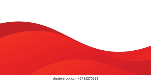 Elemento de curva de fondo de línea roja de Vector con espacio en blanco para el diseño de texto y mensajes, capas superpuestas, Ilustración vectorial EPS10