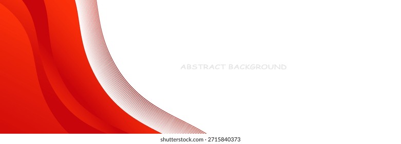 Elemento de curva de fondo de línea roja de Vector con espacio en blanco para el diseño de texto y mensajes, capas superpuestas. traje para negocios, Anuncios