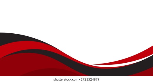 Elemento de curva de fondo de línea roja de Vector con espacio en blanco para el diseño de texto y mensajes, capas superpuestas, Vector