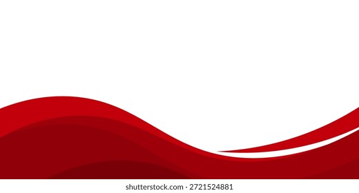 Elemento de curva de fondo de línea roja de Vector con espacio en blanco para el diseño de texto y mensajes, capas superpuestas, Vector
