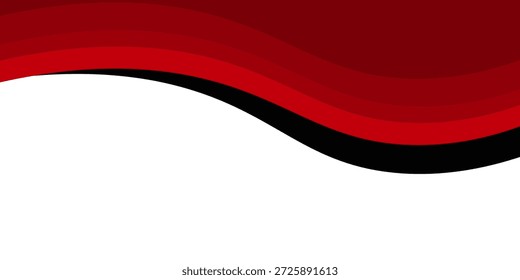 Elemento de curva de fondo de línea roja de Vector con espacio en blanco para el diseño de texto y mensajes, capas superpuestas, Vector