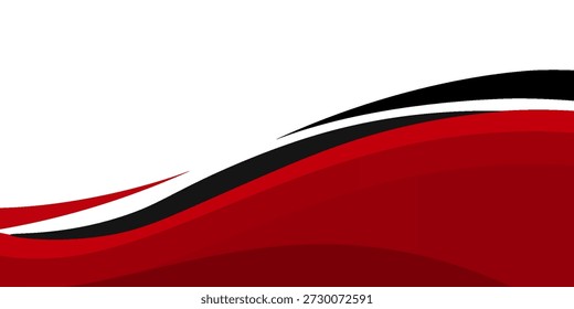Elemento de curva de fondo de línea roja de Vector con espacio en blanco para diseño de texto y mensajes, capas superpuestas, Vector