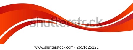 Vector red line background curve element with white space for text and message design, overlapping layers, vector