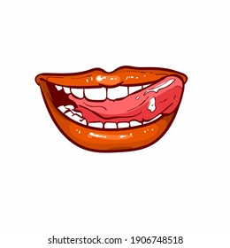 Vektor-rote Lippe, Lippen