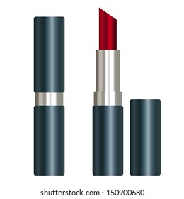 Vector Red Lipstick isolated on a white background