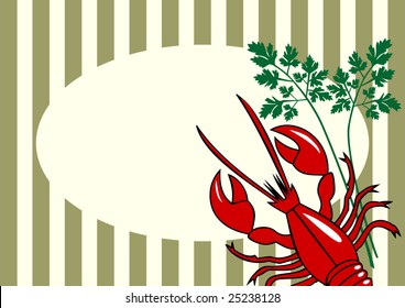 Vector red lobster background