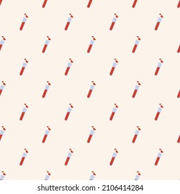 Vector red magic love elixir and potion seamless pattern on white background