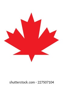 Vector red maple leaf icon