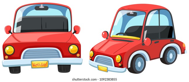A Vector or Red Modern Car illustration