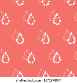Vector red monochrome simple rain drops polka dot seamless pattern. Suitable for textile, gift wrap and wallpaper.