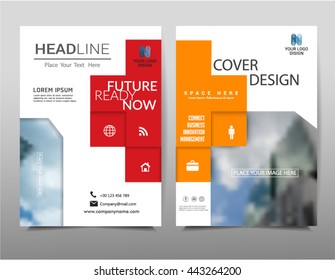 Vector red with orange annual report leaflet Brochure Flyer template A4 size design.
Modern style for book cover layout design, Abstract geometric background, presentation templates.