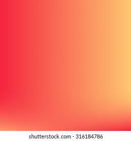 Vector red and orange blurred gradient background. Abstract smooth colorful illustration. 