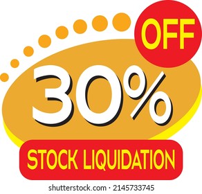 Vector red orange yellow discount values ​​for promotions
