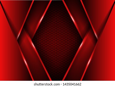 Vector of red overlap luxury background template. Futuristic and elegant with gradient colors. Realistic background. Eps 10.