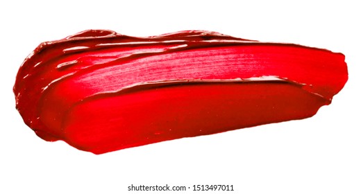 Vector red paint texture isolated on white - oil banner for Your design