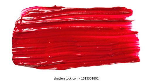 Vector Red Paint Texture Isolated On White - Oil Banner For Your Design