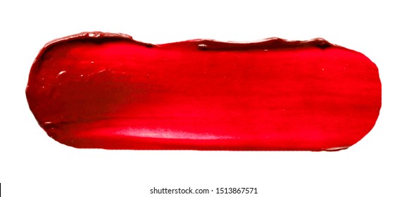 Vector red paint texture isolated on white - oil banner for Your design