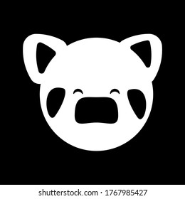 Vector of red panda head design on black background. Wild Animals. Easy editable layered vector illustration.

