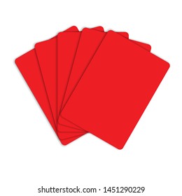 Vector Red Paper Cards Mockup