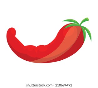 Vector Red Pepper Flat Icon