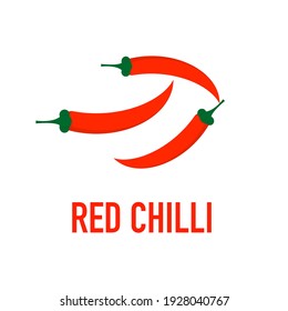 Vector of red pepper  on white background.