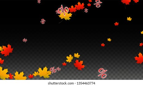 Vector Red Percentage Sign Confetti on Transparent. Percent Sale Background. Business, Economics, Finance Print. Discount Illustration. Promotion Poster. Black Friday Banner. Special offer Template.