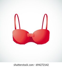 Vector red pink bra isolated