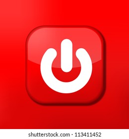 Vector red play icon. Eps10. Easy to edit