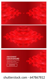 Vector red polygon background