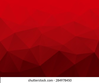 Vector Red Polygonal Background.