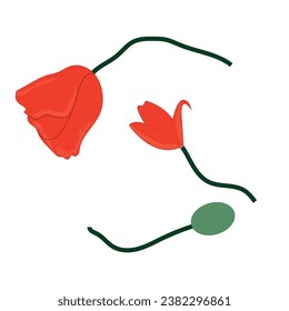 Espías rojas vectoras aisladas en un fondo blanco.