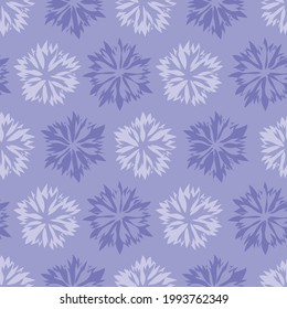 Vector red poppy and purple cornflower floral seamless pattern design with green leaf background. Designed by Daania at deeyana83*yahoo.com.