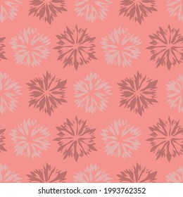Vector red poppy and purple cornflower floral seamless pattern design with green leaf background. Designed by Daania at deeyana83*yahoo.com.